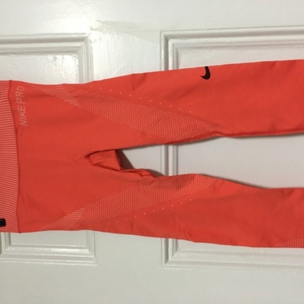 Orange Nike running tights XS